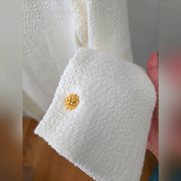 Zara White Tweed Sweater Long sleeve Dress - Picture 7 of 7